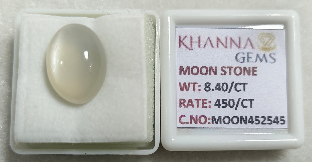8.40/CT Moon Stone with Govt. Lab Certificate (450)