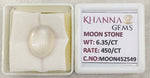 Load image into Gallery viewer, 6.35/CT Moon Stone with Govt. Lab Certificate (450)