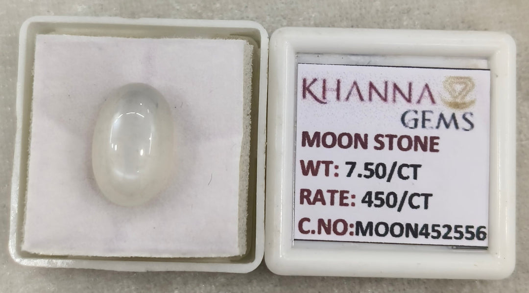 7.50/CT Moon Stone with Govt. Lab Certificate (450)