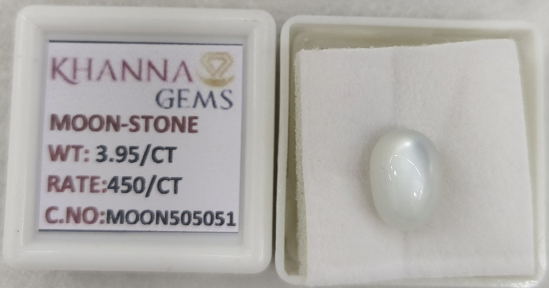 3.95/CT Moon Stone with Govt. Lab Certificate (450)