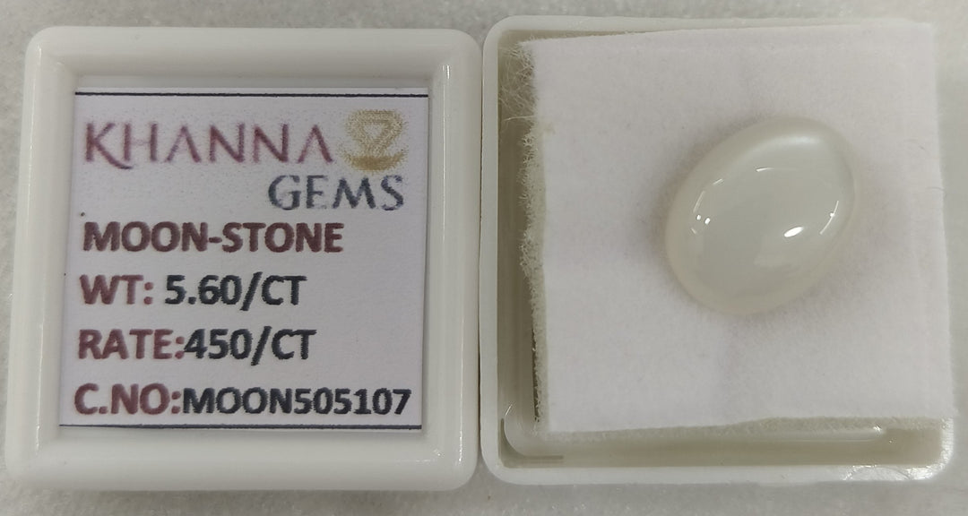 5.60/CT Moon Stone with Govt. Lab Certificate