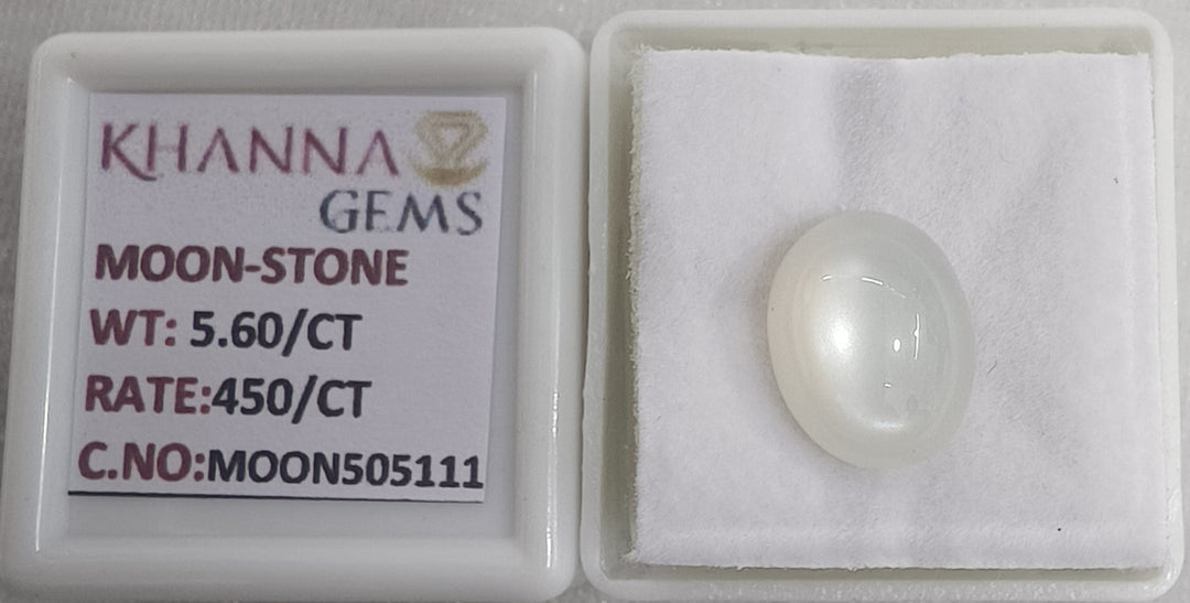 5.60/CT Moon Stone with Govt. Lab Certificate