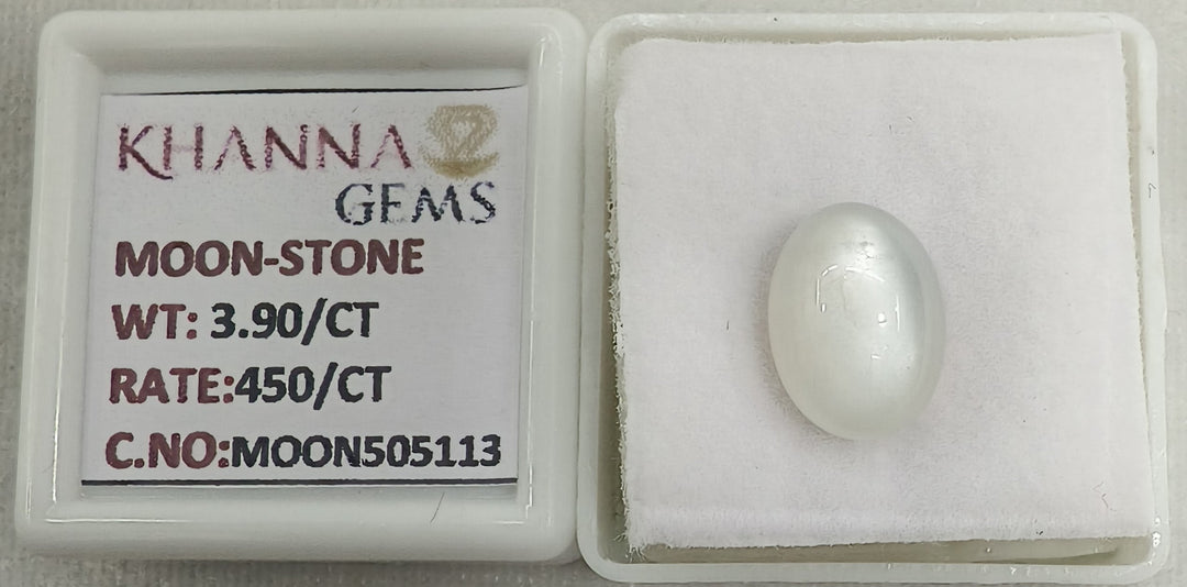 3.90/CT Moon Stone with Govt. Lab Certificate