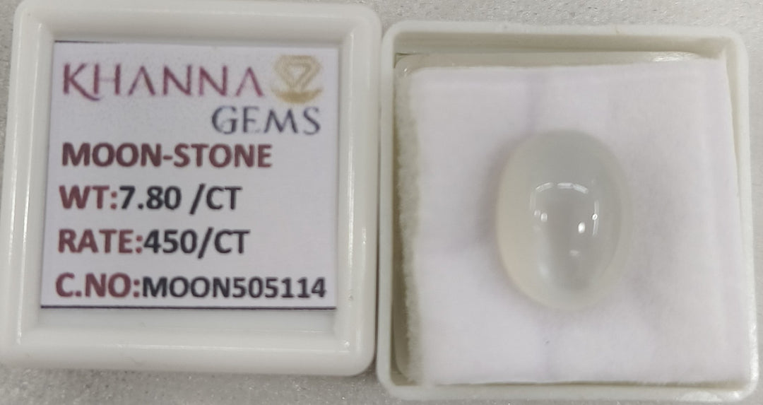 7.80/CT Moon Stone with Govt. Lab Certificate