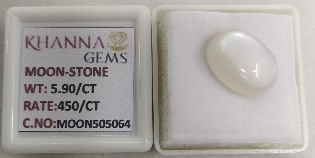 5.90/CT Moon Stone with Govt. Lab Certificate