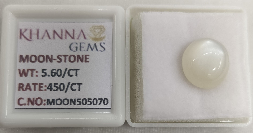 5.60/CT Moon Stone with Govt. Lab Certificate