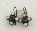 Load image into Gallery viewer, 5.10/GM MOTI &amp; BLUE SAPPHIRE EAR RINGS  (525)
