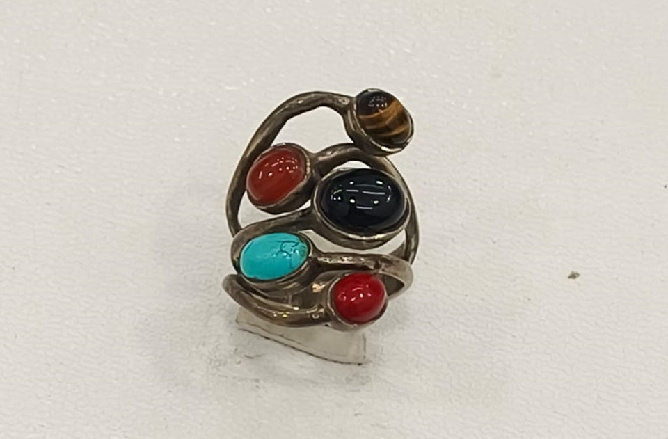 9.80/GM MULTI SILVER RING  (525)