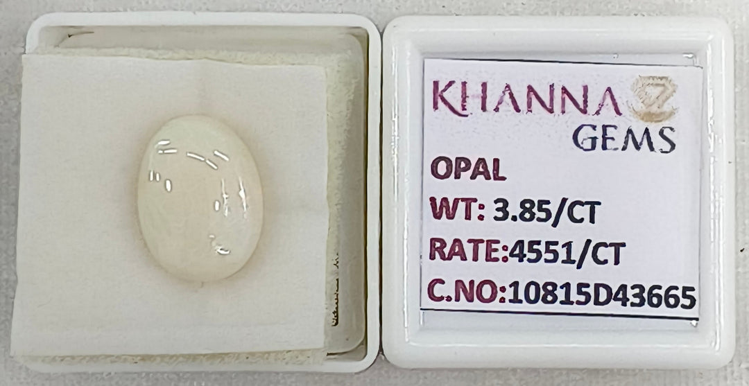 3.85/CT Natural Opal with Govt. Lab Certificate-10815D43665