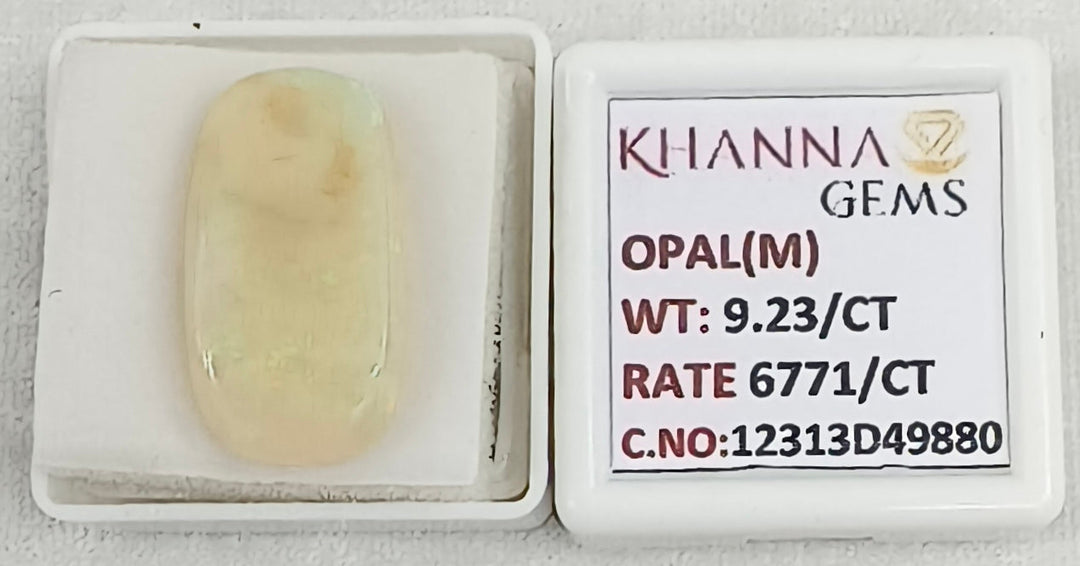9.23/CT Natural FIRE OPAL with Govt. Lab Certificate-12313D49880