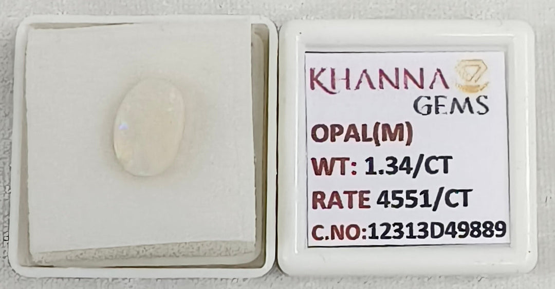 1.34/CT Natural FIRE OPAL with Govt. Lab Certificate-12313D49889