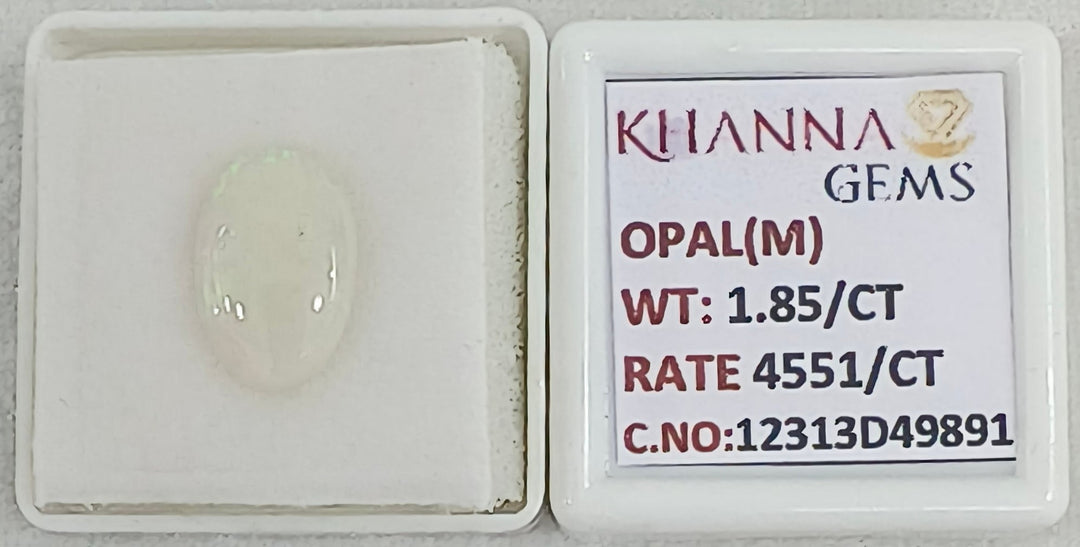 1.85/CT Natural FIRE OPAL with Govt. Lab Certificate-12313D49891