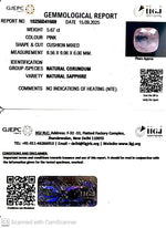 Load image into Gallery viewer, 5.67/CT Natural Pink Sapphire with Govt Lab Certificate (16650)