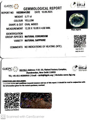 5.77/CT Natural Yellow Sapphire With Govt Lab Certificate (34410)