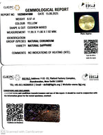 Load image into Gallery viewer, 8.57/CT Natural Yellow Sapphire With Govt Lab Certificate (12210)
