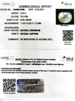 Load image into Gallery viewer, 6.44/CT Natural Yellow Sapphire With Govt Lab Certificate (16650)

