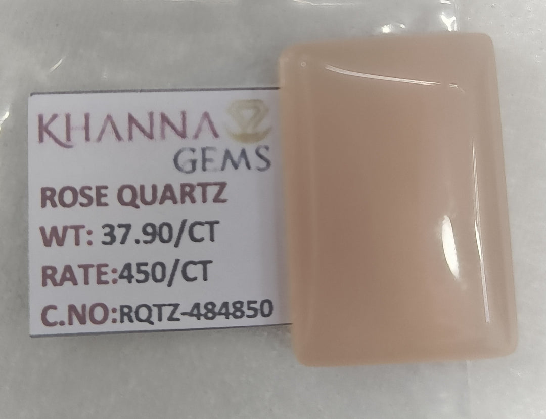 37.90/CT Healing Rose Quartz Stone with Govt. Lab Certificate-484850