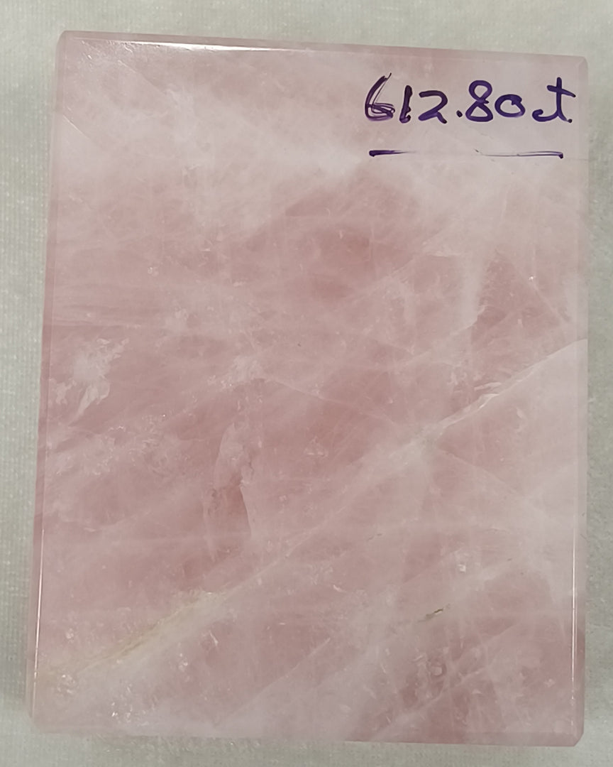 612.80/GM NATURAL ROSE QUARTZ BRICK