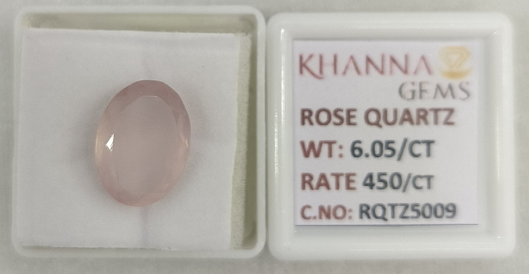 6.05/CT Healing Rose Quartz Stone with Govt. Lab Certificate-RQTZ5009