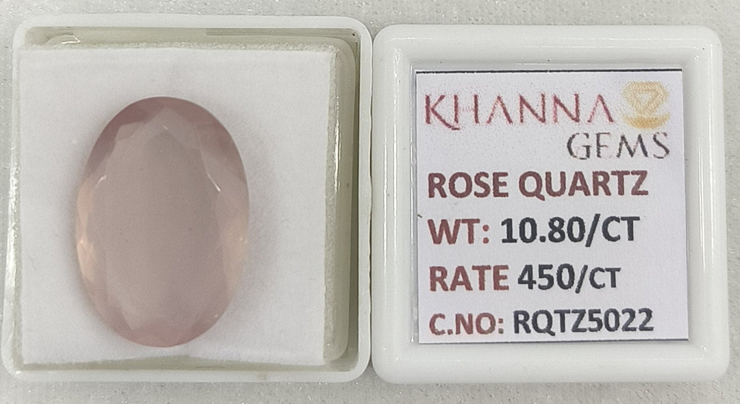 10.80/CT Healing Rose Quartz Stone with Govt. Lab Certificate-RQTZ5022