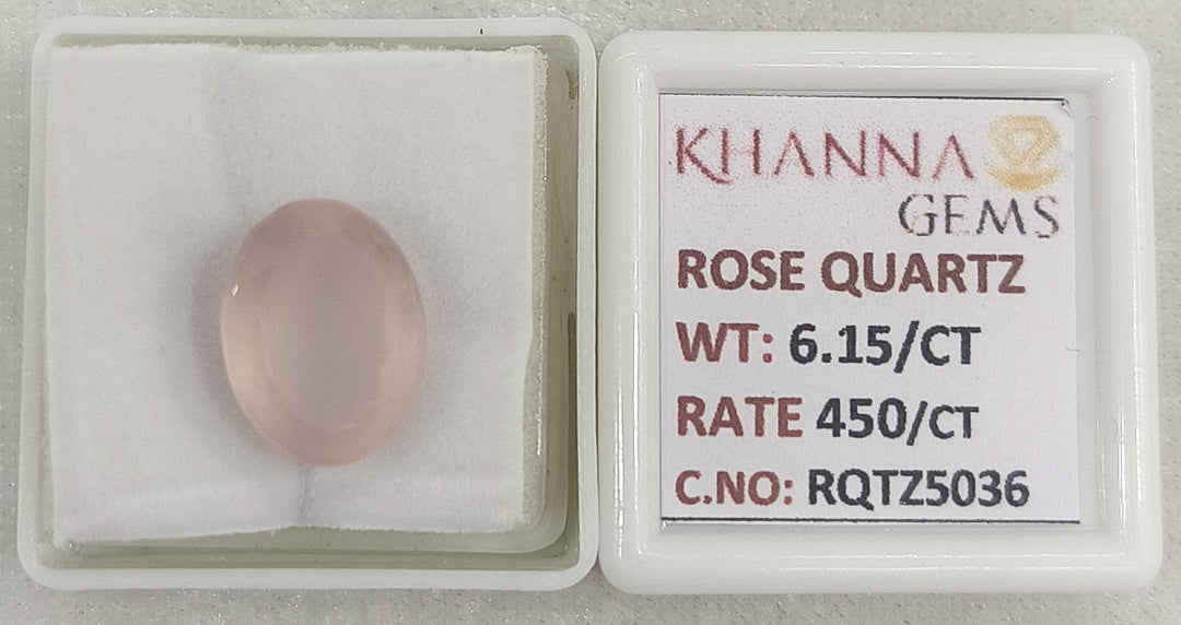 6.15/CT Healing Rose Quartz Stone with Govt. Lab Certificate-RQTZ5036