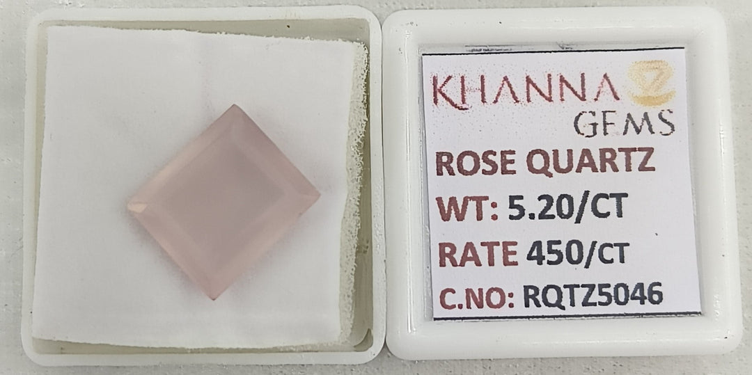 5.20/CT Healing Rose Quartz Stone with Govt. Lab Certificate-RQTZ5046