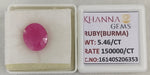 Load image into Gallery viewer, 5.46/CT Natural Ruby Stone with Govt. Lab Certificate-16140S206353