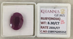 Load image into Gallery viewer, 8.30/CT Natural Ruby Stone with Govt. Lab Certificate-15897S205552