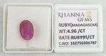 Load image into Gallery viewer, 4.96/CT Natural Ruby Stone with Govt. Lab Certificate-16275S206787