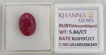 Load image into Gallery viewer, 5.84/CT Natural Ruby Stone with Govt. Lab Certificate-16140S206349