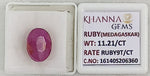 Load image into Gallery viewer, 11.21/CT Natural Ruby Stone with Govt. Lab Certificate-16140S206360