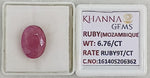 Load image into Gallery viewer, 6.76/CT Natural Ruby Stone with Govt. Lab Certificate-16140S206362