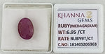 Load image into Gallery viewer, 6.95/CT Natural Ruby Stone with Govt. Lab Certificate-16140S206363