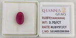 Load image into Gallery viewer, 3.7/CT Natural Ruby Stone with Govt. Lab Certificate-16140S206366