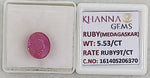 Load image into Gallery viewer, 5.53/CT Natural Ruby Stone with Govt. Lab Certificate-16140S206370