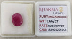 Load image into Gallery viewer, 3.66/CT Natural Ruby Stone with Govt. Lab Certificate-15897S205553