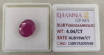 Load image into Gallery viewer, 4.04/CT Natural Ruby Stone with Govt. Lab Certificate-15897S205558