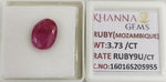 Load image into Gallery viewer, 3.73/CT Natural Ruby Stone with Govt. Lab Certificate-16016S205955