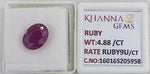 Load image into Gallery viewer, 4.88/CT Natural Ruby Stone with Govt. Lab Certificate-16016S205958