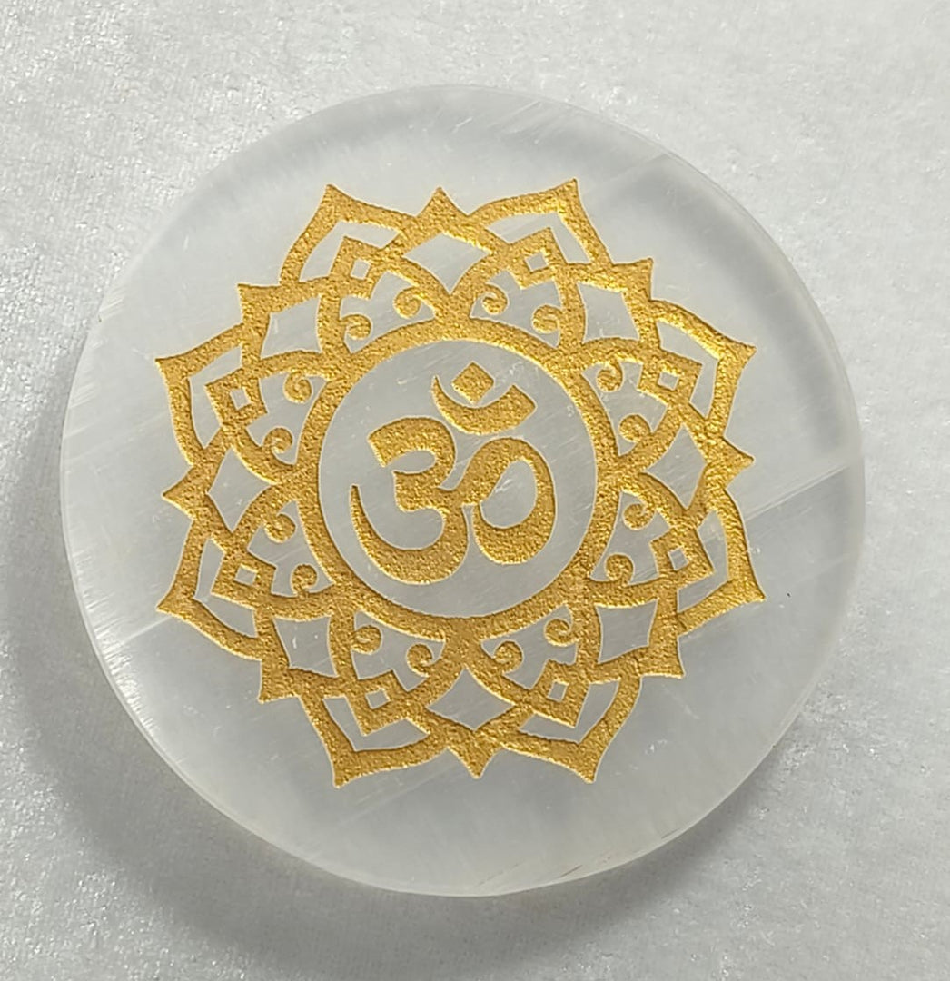 SELENITE CHARGING ROUND PLATE  OM 15