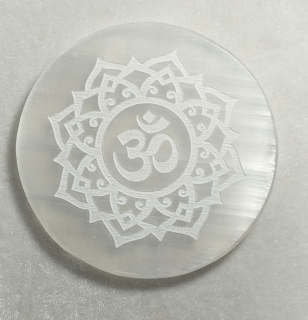 SELENITE CHARGING ROUND PLATE  OM 16