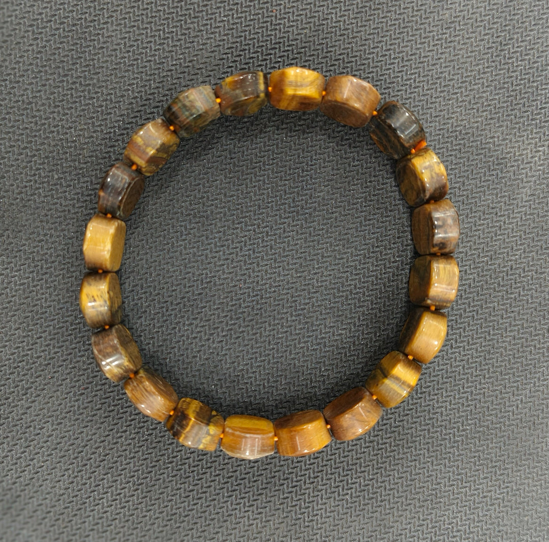 FLAT TIGER EYE BRACELET