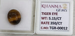 Load image into Gallery viewer, 5.15/CT Tiger Eye with Govt. Lab Certificate-TGR00012
