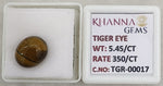 Load image into Gallery viewer, 5.45/CT Tiger Eye with Govt. Lab Certificate-TGR00017