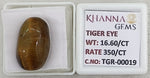 Load image into Gallery viewer, 16.6/CT Tiger Eye with Govt. Lab Certificate-TGR00019