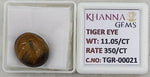 Load image into Gallery viewer, 11.05/CT Tiger Eye with Govt. Lab Certificate-TGR00021
