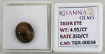 Load image into Gallery viewer, 4.95/CT Tiger Eye with Govt. Lab Certificate-TGR00038