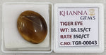 Load image into Gallery viewer, 16.15/CT Tiger Eye with Govt. Lab Certificate-TGR00043