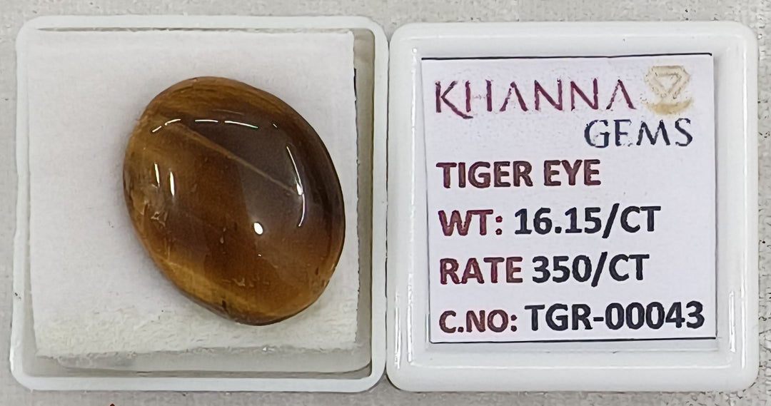 16.15/CT Tiger Eye with Govt. Lab Certificate-TGR00043