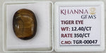 Load image into Gallery viewer, 12.4/CT Tiger Eye with Govt. Lab Certificate-TGR00047